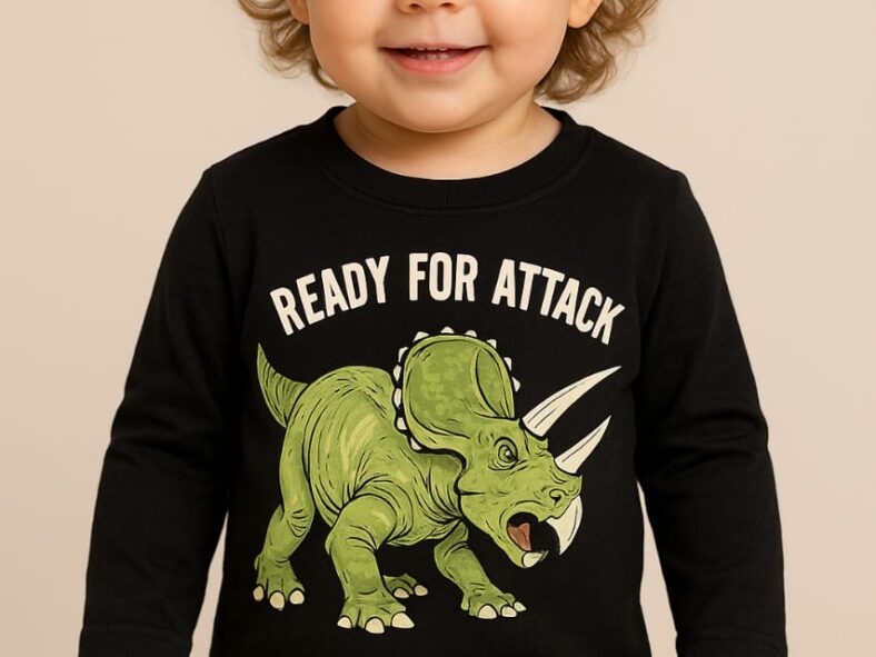 child dinasourn printed style  tshirt special from kaka fashion