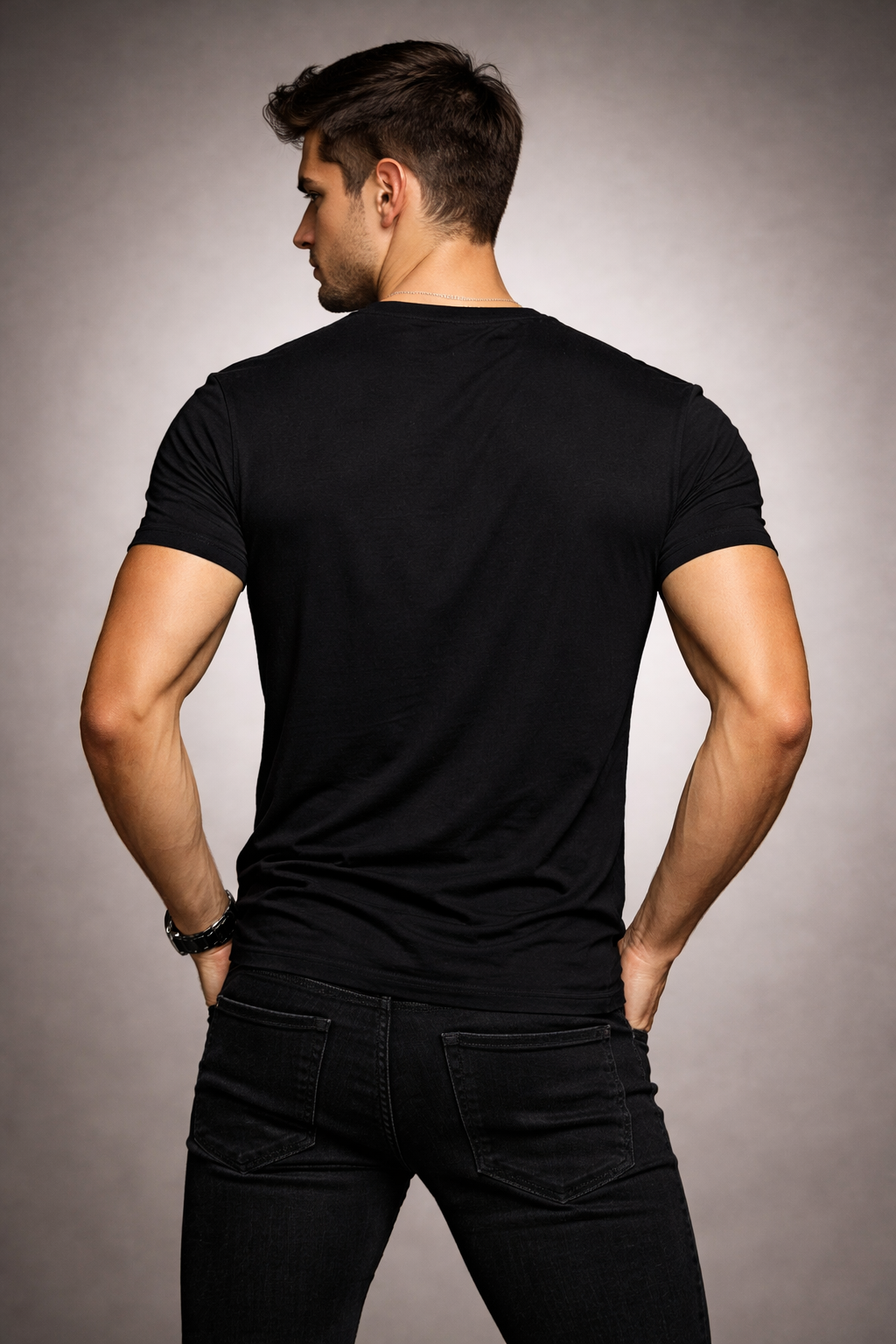 mens black plain tshirt comfortable fabric