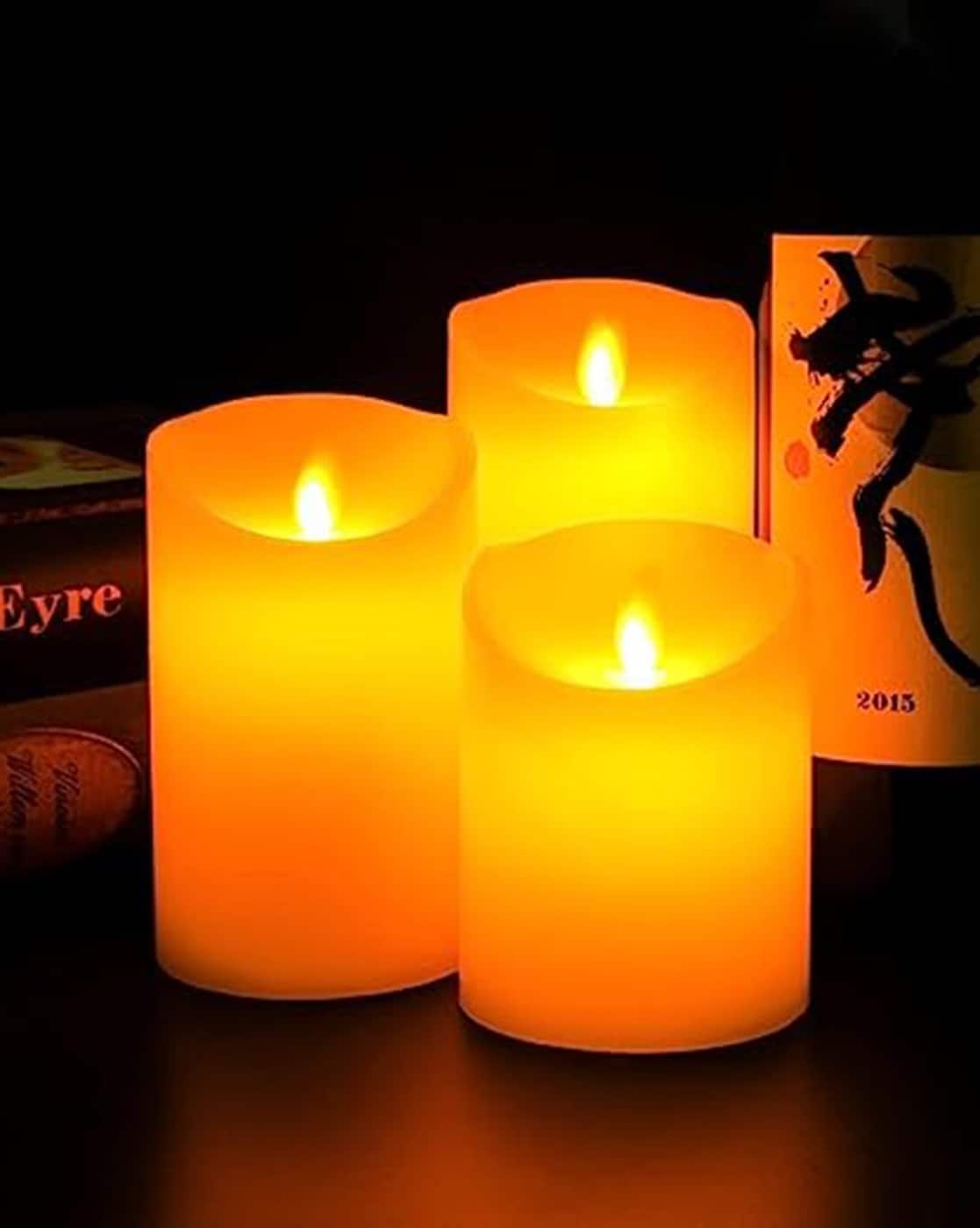 artificial candle 🕯️ set of 3 peices